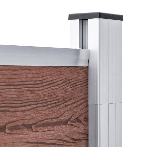 vidaXL Garden Fence WPC 180x186 cm Brown