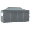 vidaXL Professional Folding Party Tent with 4 Sidewalls 3x6 m Steel Anthracite