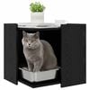 vidaXL Cat Litter Box Enclosure Black oak 53 x 53 x 51 cm