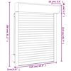 vidaXL Roller Shutter White 110 x 130 cm Aluminium and Polyurethane