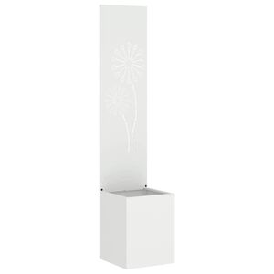 vidaXL Garden Privacy Screen White 32 x 32 x 150 cm Cold-rolled steel