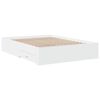 vidaXL Bed Frame with Drawers without Mattress White 140x190 cm