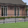 vidaXL Garden Fence "Woerden" with Spear Top Black 240x175 cm Steel