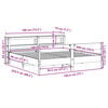 vidaXL Bed Frame without Mattress White 180x200 cm Super King Solid Wood Pine