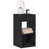 vidaXL Bedside Cabinets with Drawer 2 pcs Black Oak 35x34x66.5 cm