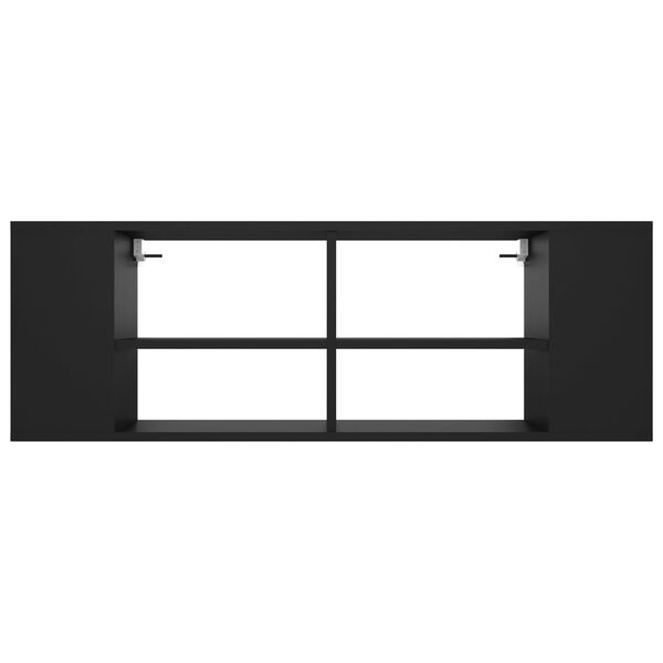 vidaXL Wall-Mounted TV Cabinet Black 102x35x35 cm Engineered Wood