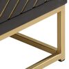 vidaXL Sideboard Black and Gold 60x30x75 cm Solid Mango Wood