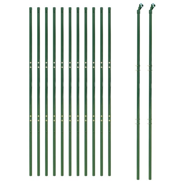 vidaXL Wire Mesh Fence Green 1.8x25 m Galvanised Steel