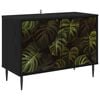 vidaXL TV Cabinet ELBURG 69 x 33 x 50.5 cm Black Oak Engineered Wood