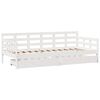 vidaXL Daybed with Drawers without Mattress White 90x200 cm Solid Wood