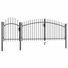 vidaXL Garden Gate "Woerden" Steel 1,75x4 m Black