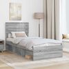 vidaXL Bed Frame Grey Sonoma 90 x 200 cm Solid Pine Wood