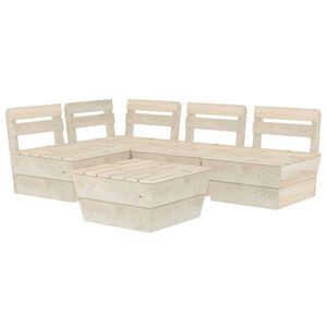 vidaXL 5 Piece Garden Pallet Lounge Set Impregnated Spruce Wood
