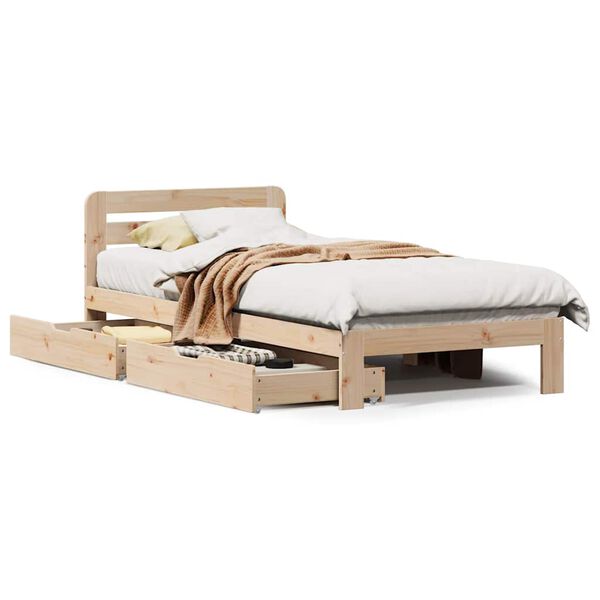 vidaXL Bed Frame without Mattress 90x190 cm Single Solid Wood Pine