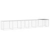 vidaXL Chicken Cage with Roof Light Grey 603x98x90 cm Galvanised Steel