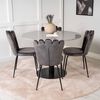 Venture Home Dining Chairs 2 pcs Limhamn Velvet Black and Grey