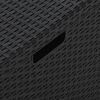 vidaXL Garden Storage Box 39x39x46 cm PP Rattan Graphite