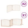 vidaXL Dog Gate with Door Foldable 8 Panels 640 cm Poplar Wood