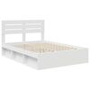 vidaXL Bed Frame with Headboard White 150 x 200 cm Solid Pine Wood
