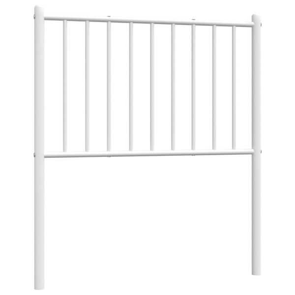 vidaXL Metal Headboard White 80 cm