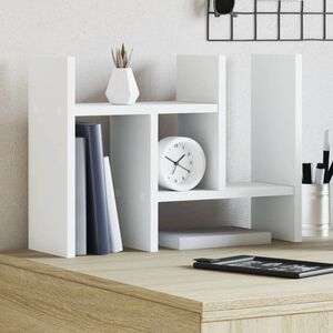 vidaXL Desk Organiser White 34.5 x 15.5 x 35.5 cm Engineered Wood