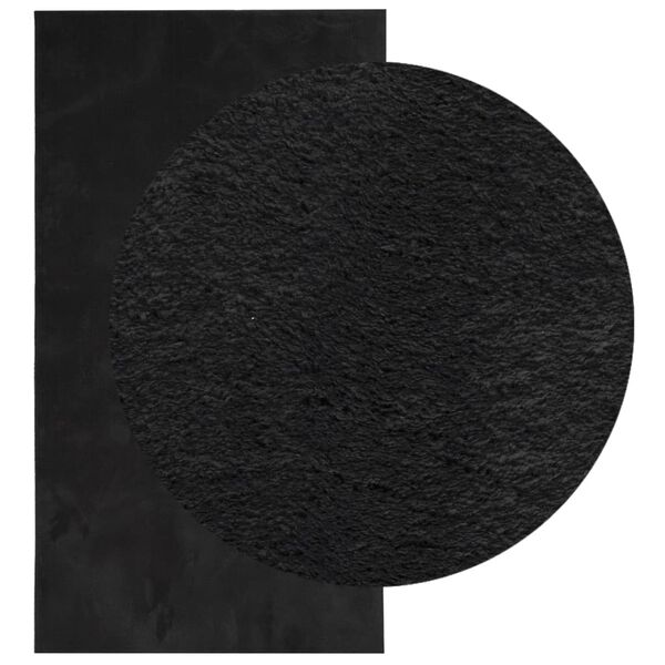 vidaXL Rug HUARTE Short Pile Soft and Washable Black 60x110 cm