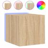 vidaXL TV Wall Cabinets with LED Lights 2 pcs Sonoma Oak 30.5x35x30 cm