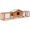 vidaXL Rabbit Hutch | Brown, Green