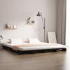 vidaXL Pallet Bed without Mattress Black Double Solid Wood