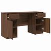 vidaXL Desk with Drawer Brown oak 140 x 49 x 76 cm Engineered wood