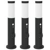 vidaXL Bollard Lights with Sensor&Outlet 3pcs 50 cm Stainless Steel IP44