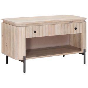 vidaXL Shoe Bench 85 x 37 x 48 cm Solid Mango Wood and Engineered Wood