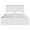 vidaXL Bed Frame with Headboard White 160 x 200 cm Solid Pine Wood