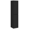 vidaXL Wall-mounted Bathroom Cabinet Black 33 x 34.5 x 160 cm