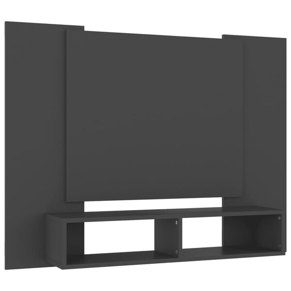vidaXL Wall TV Cabinet Grey 120x23.5x90 cm Engineered Wood
