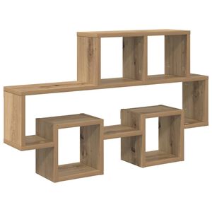 vidaXL Wall Shelf Wall-Mounted Artisan oak 82 x 15 x 51 cm