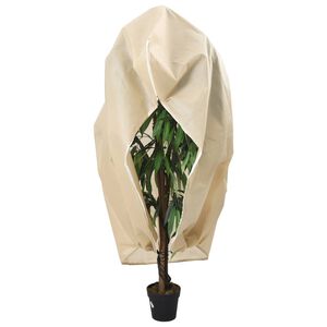 vidaXL Plant Fleece Cover with Zip 70 g/m&sup2; 3.14x2.5 m