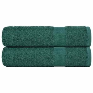 vidaXL Shower Towels "FROGN" 2 pcs Green 70x140 cm 360 gsm
