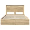 vidaXL Storage Bed with Drawer Sonoma Oak 140 x 190 cm Engineered Wood