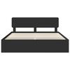vidaXL Bed Frame with Headboard Black 180 x 200 cm Solid Pine Wood
