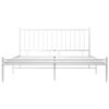 vidaXL Bed Frame without Mattress White Metal 200x200 cm