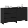 vidaXL Sideboard 2 pcs Black 70 x 41 x 75 cm Engineered Wood