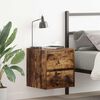vidaXL Wall-mounted Bedside Cabinet Smoked Oak 38x34x40 cm