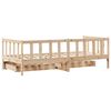 vidaXL Daybed with Drawers without Mattress 80x200 cm Solid Wood