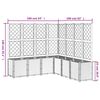 vidaXL Garden Planter with Trellis Brown 160x160x140 cm PP
