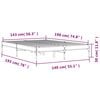 vidaXL Bed Frame without Mattress Grey Sonoma 140x190 cm