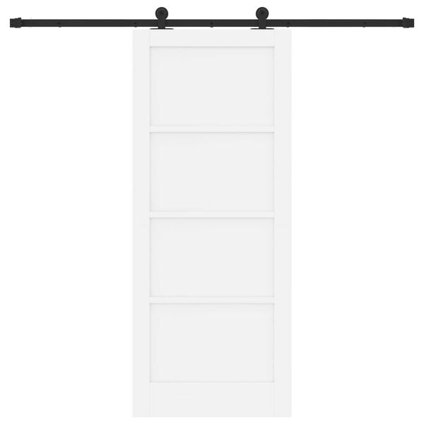 vidaXL Sliding Door ORKDAL White 83 x 202 cm Solid Pine Wood
