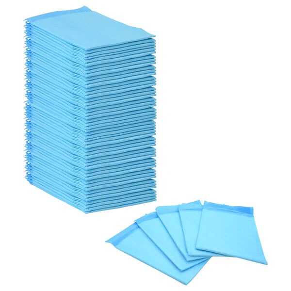 vidaXL Pet Training Pad 50 pcs Blue and White 60 x 60 cm