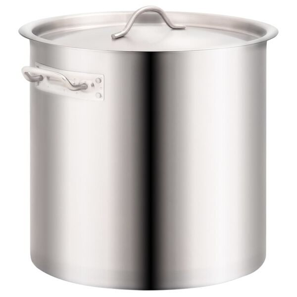 vidaXL 2 Piece Stock Pot Set 50/25 L Stainless Steel