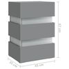 vidaXL LED Bedside Cabinet Grey 45x35x67 cm Engineered Wood
